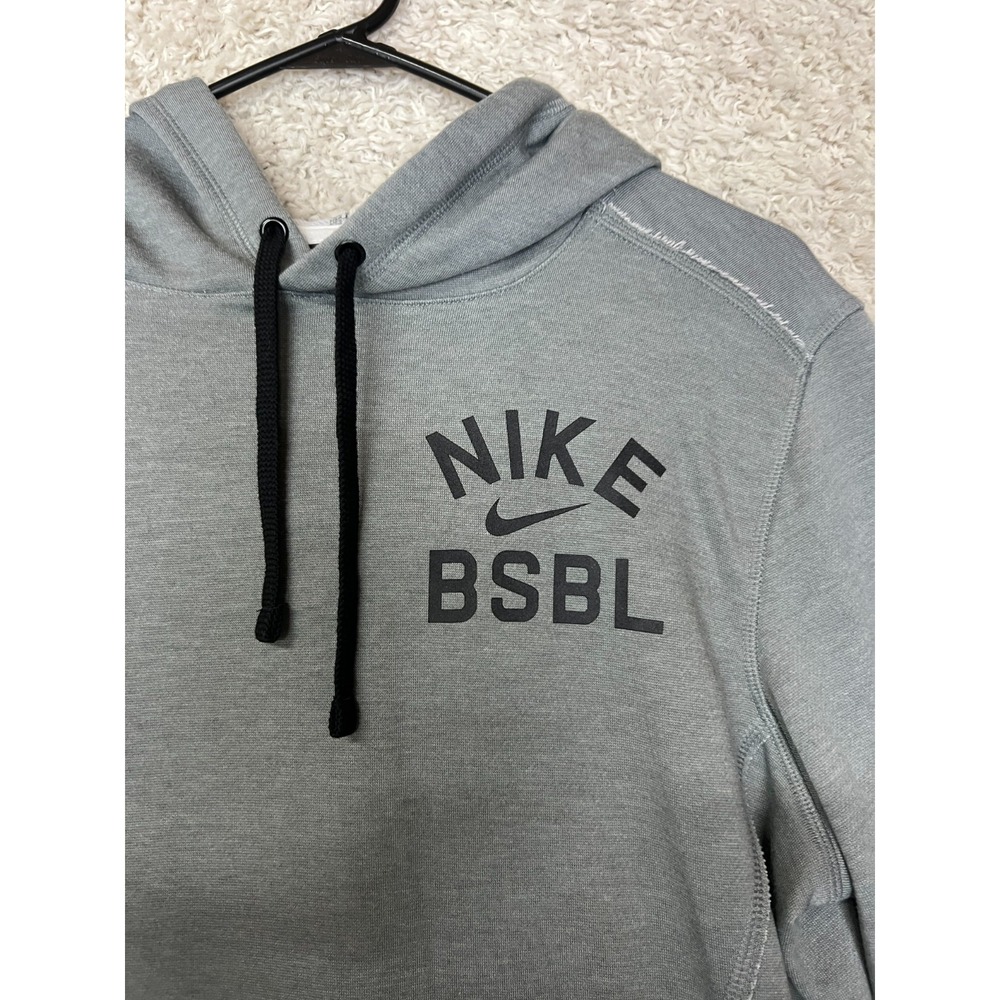 Nike Baseball BSBL Hoodie Mens Small Gray 3/4 Sleeve Casual - Picture 3 of 8